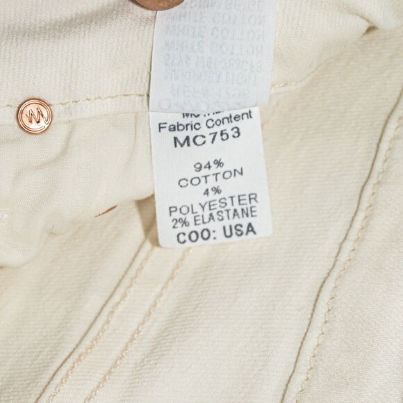 MOTHER Denim the Looker Ankle Fray Jeans Beige Mariposa light sz 25 - Picture 8 of 12